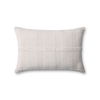 Loloi Ivory Pillow, Decorative Pillow, 16" length x 26" width thumbnail