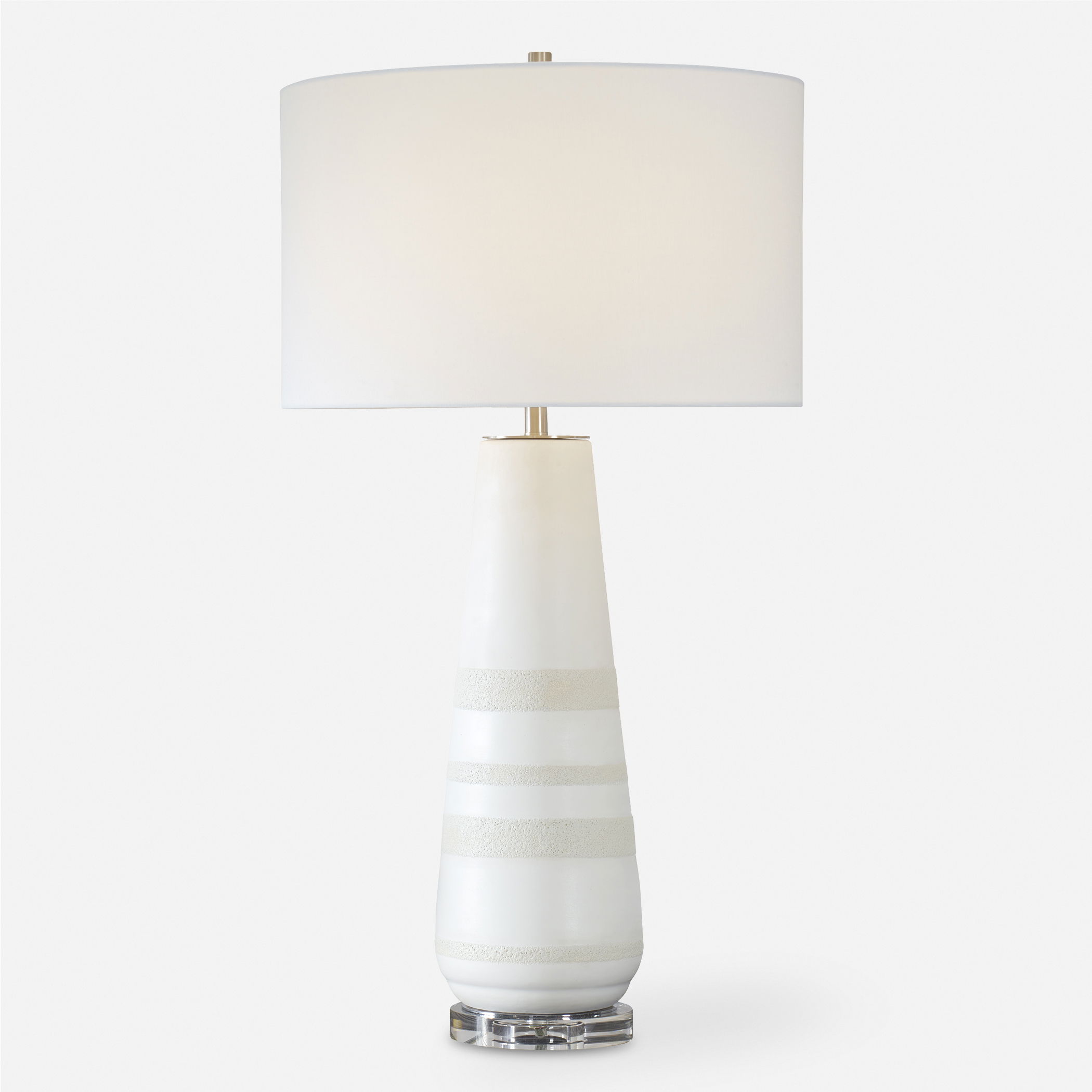 Santino Crackled Ivory Table Lamp large image 