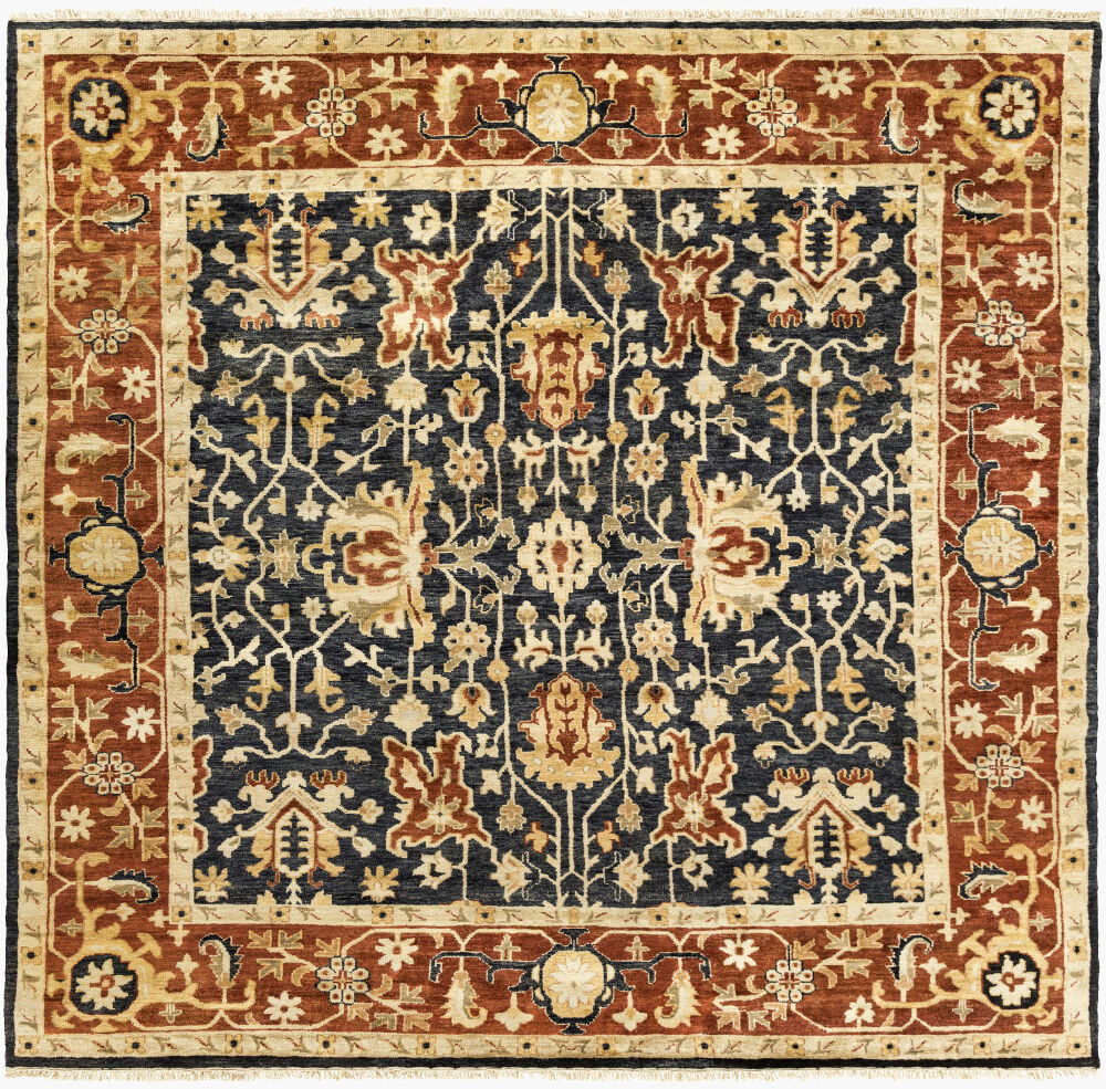 Taj Mahal Handmade Rug, by Surya, 8' length x 8' width