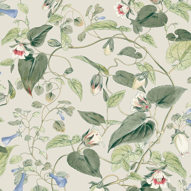 Moon Flower Light Taupe Wallpaper large image 