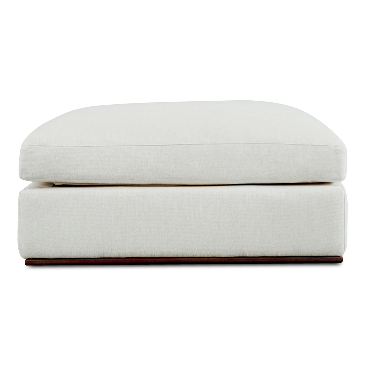 Rue Ottoman Off White, by Moe's Home, 47.6" width x 15.5" height x 40.8" depth View 1