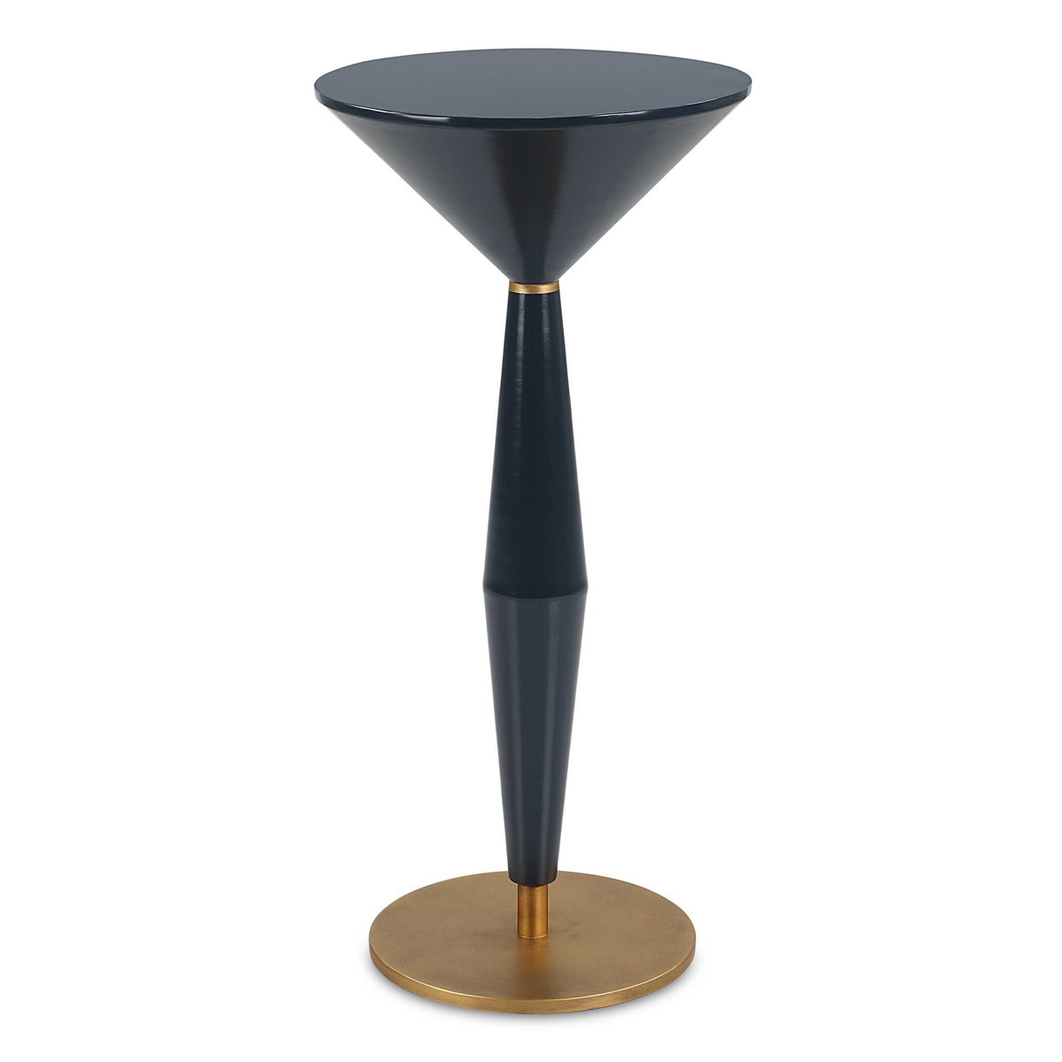 Luster Navy Blue Accent Table, Furniture by Uttermost, 11.75" width x 25.5" height x 11.75" depth View 1