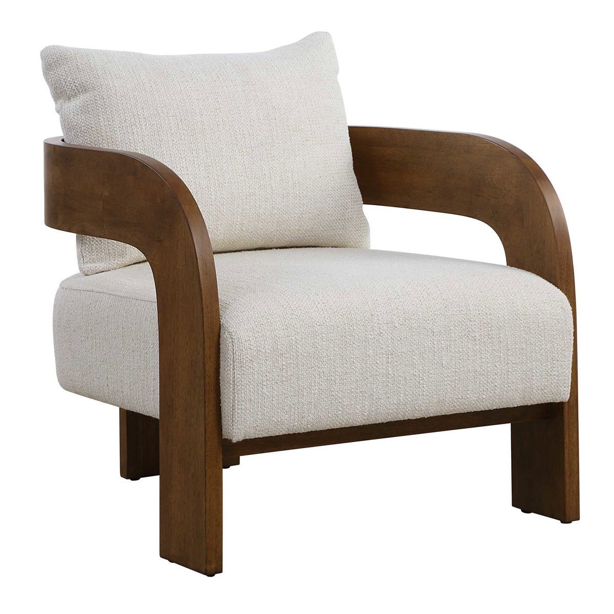 Rowan Ivory Accent Chair, by Uttermost, 27" width x 31" height x 30" depth View 5