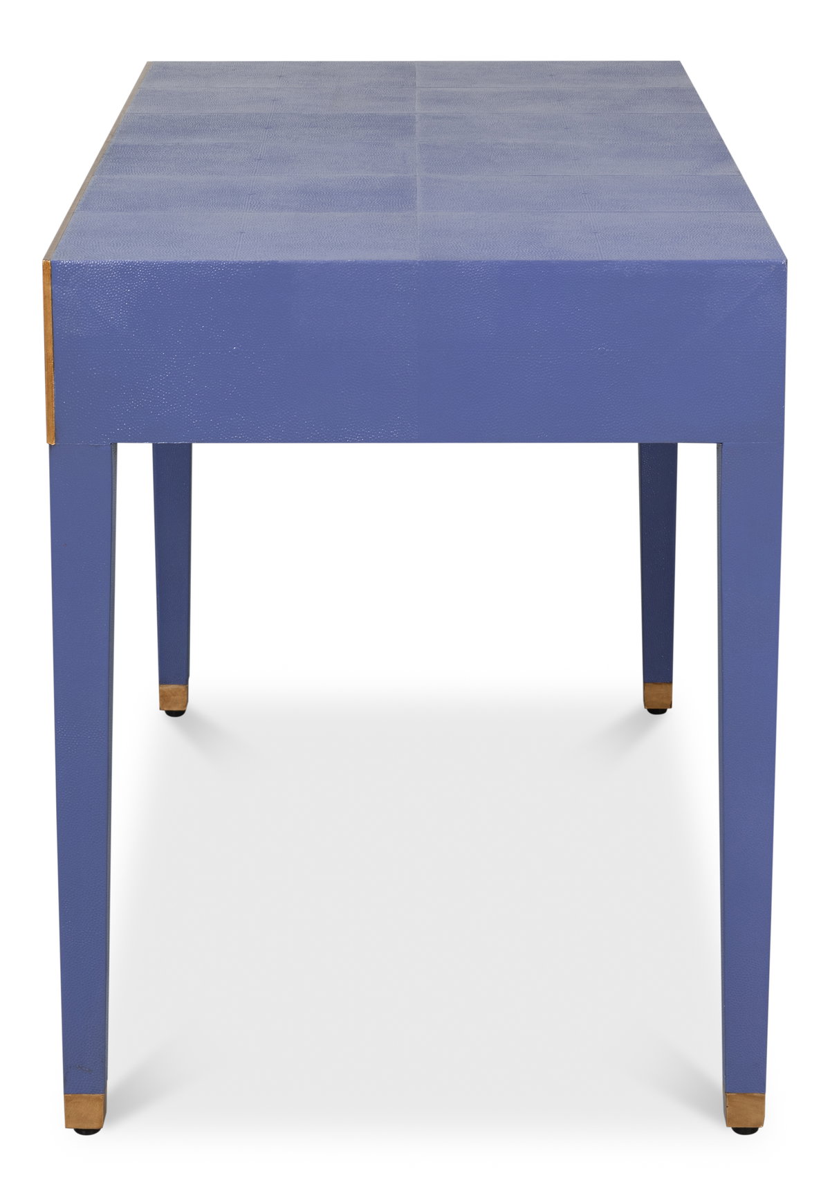 Gabriella Shagreen Desk/Table Marlin Blu, by Sarreid, 2' length x 4' width x 2'6" height View 4