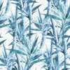 Lucky Bamboo Blue Peel & Stick Wallpaper, by York Wall, 18'10.8" length x 1'6" width x 0.02" depth thumbnail
