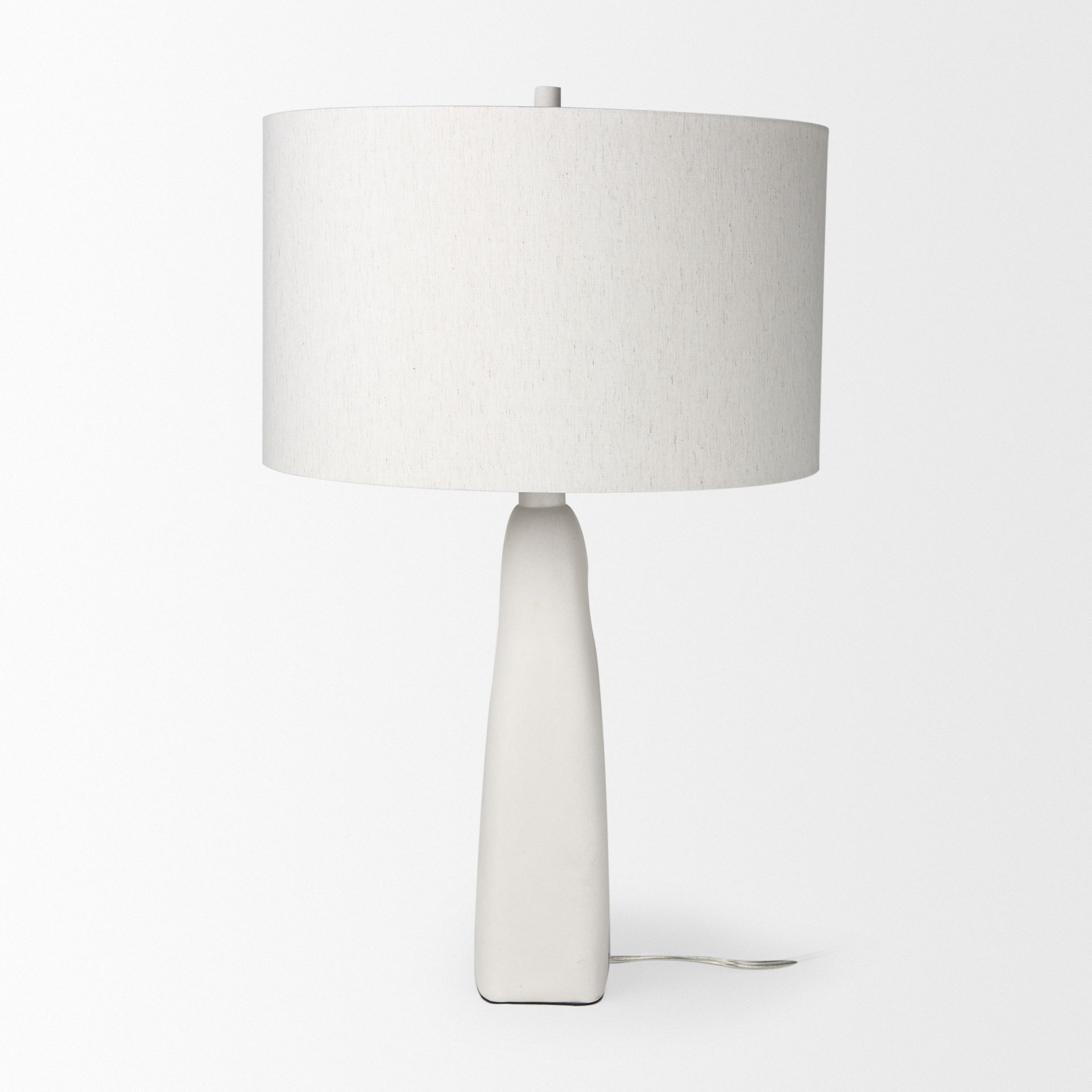 Tao 20.0L x 20.0W x 33.0H Cream Base with White Shade Table Lamp large image 