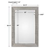 Leiston Metallic Silver Mirror, by Uttermost, 39.13" width x 59.13" height x 1.14" depth thumbnail 3