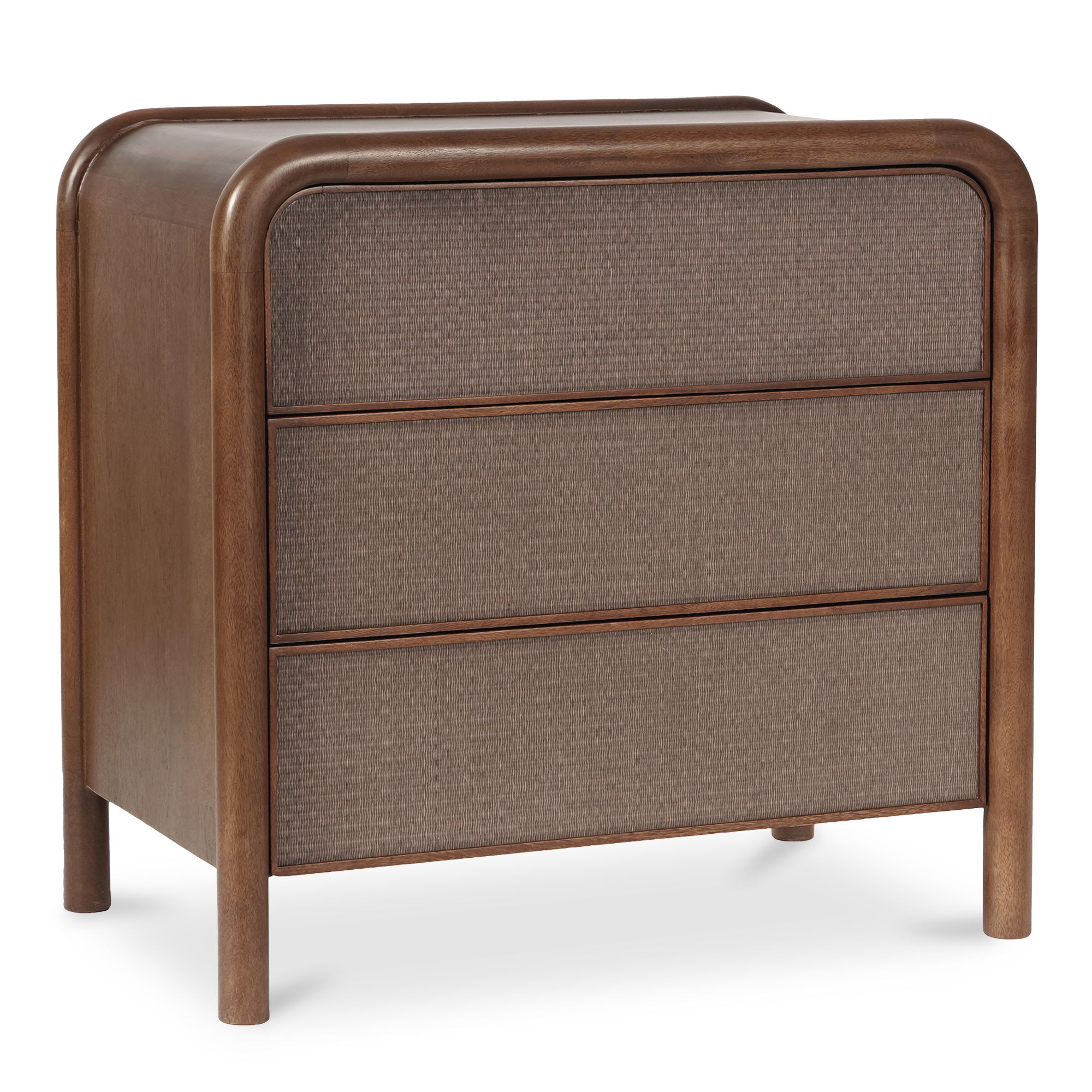 Rye 3 Drawer Nightstand Warm Brown large image 