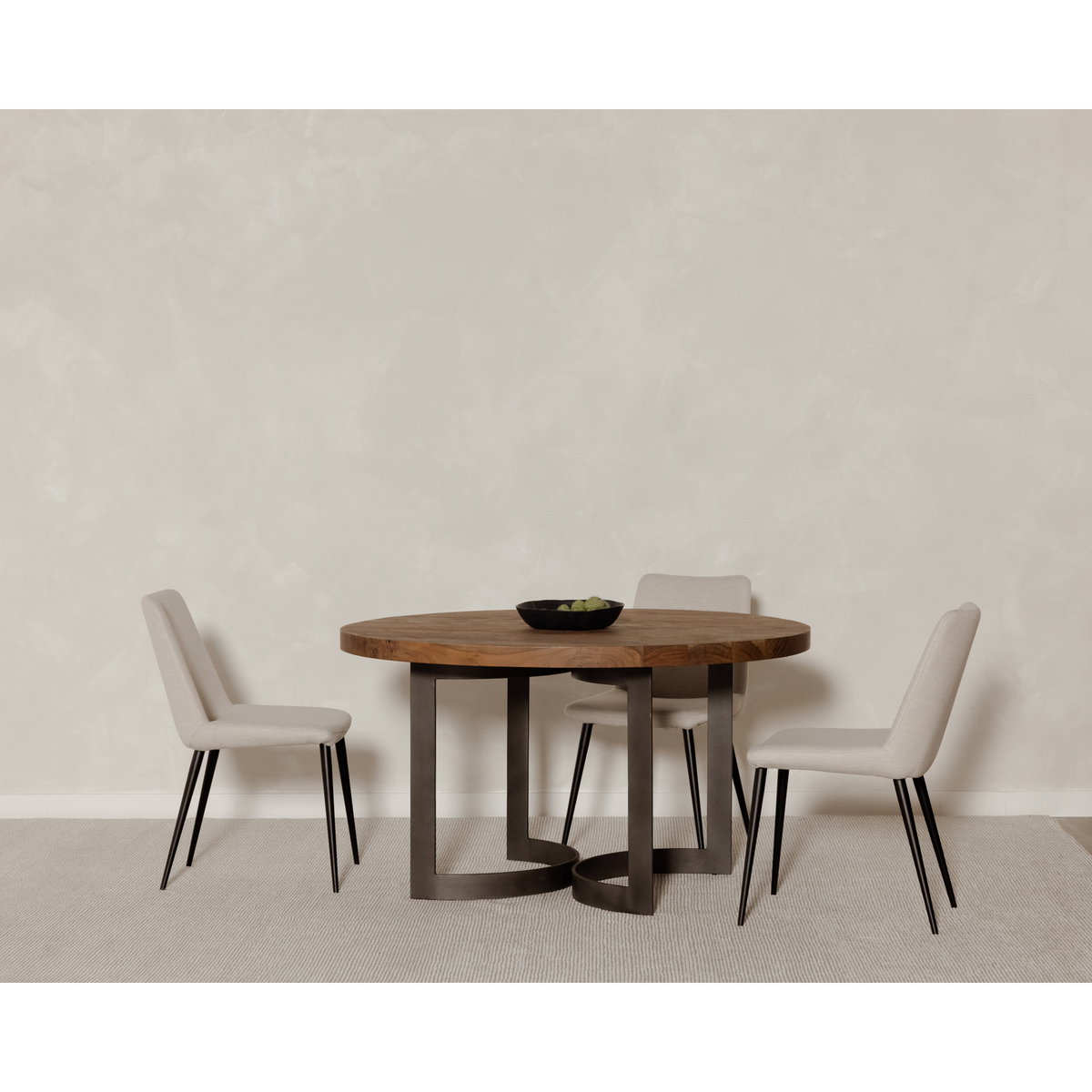 Bent Round Dining Table 54in Brown, by Moe's Home, 54" width x 30" height x 54" depth View 14