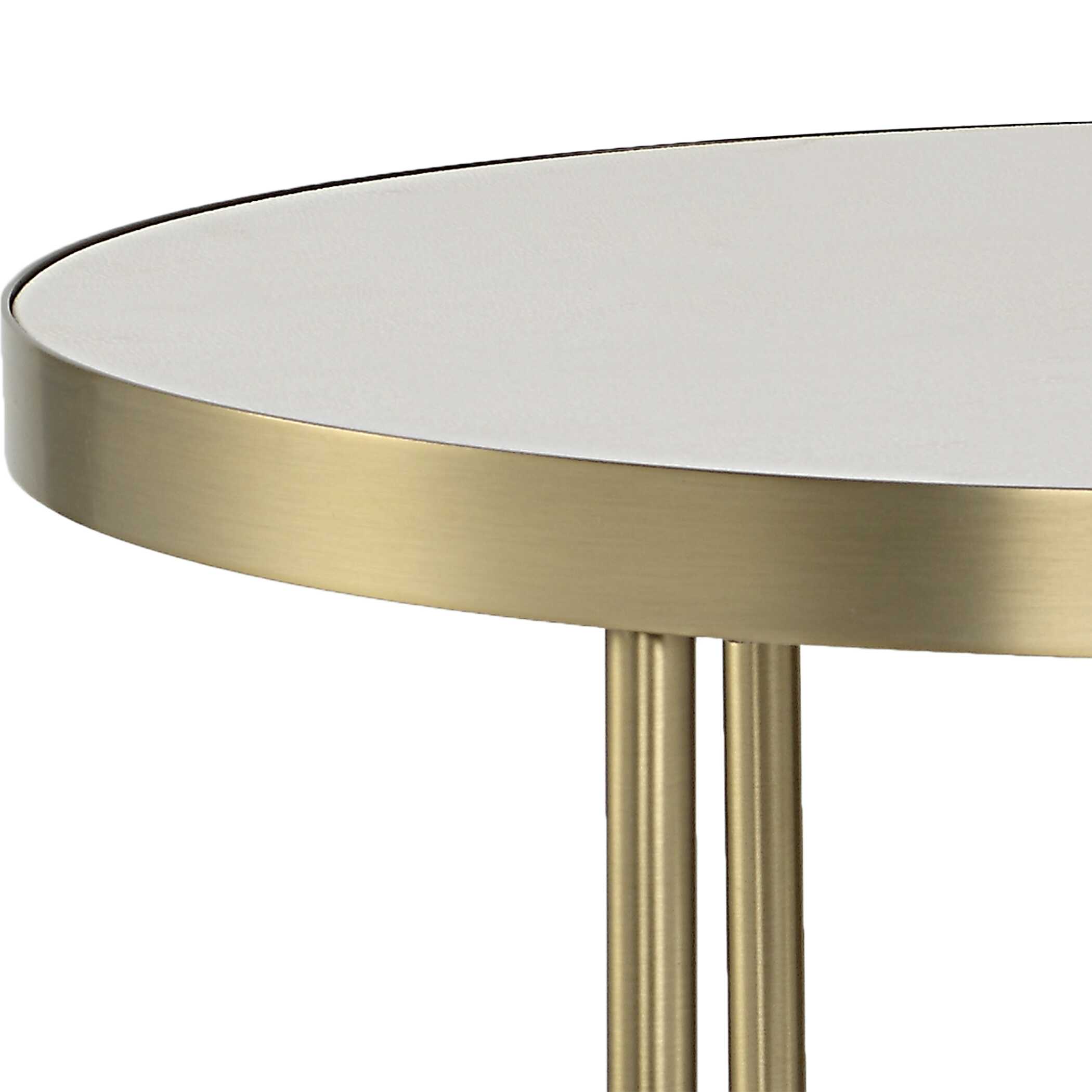 Aragon White Nesting Tables Set/2, Furniture by Uttermost, 19.5" width x 24" height x 19.5" depth View 8