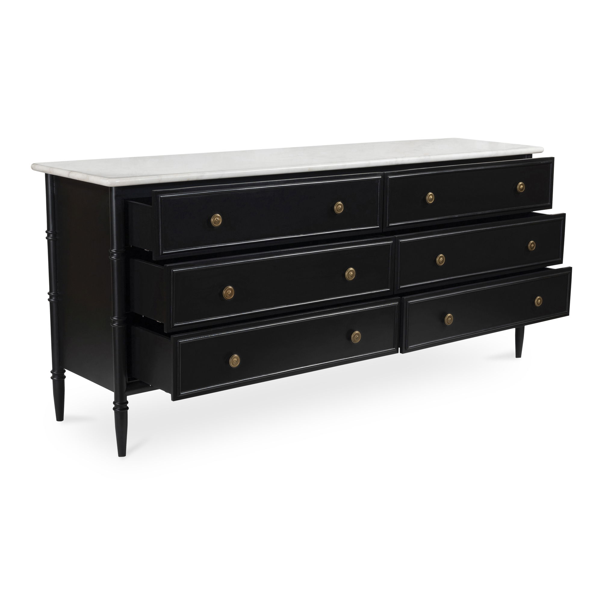 Eleanor 6 Drawer Dresser Black large image 