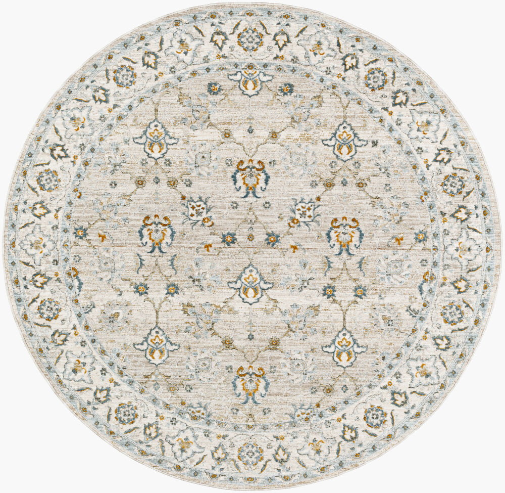 Dresden Machine Woven Rug, by Surya, 5'2.99" length x 5'2.99" width