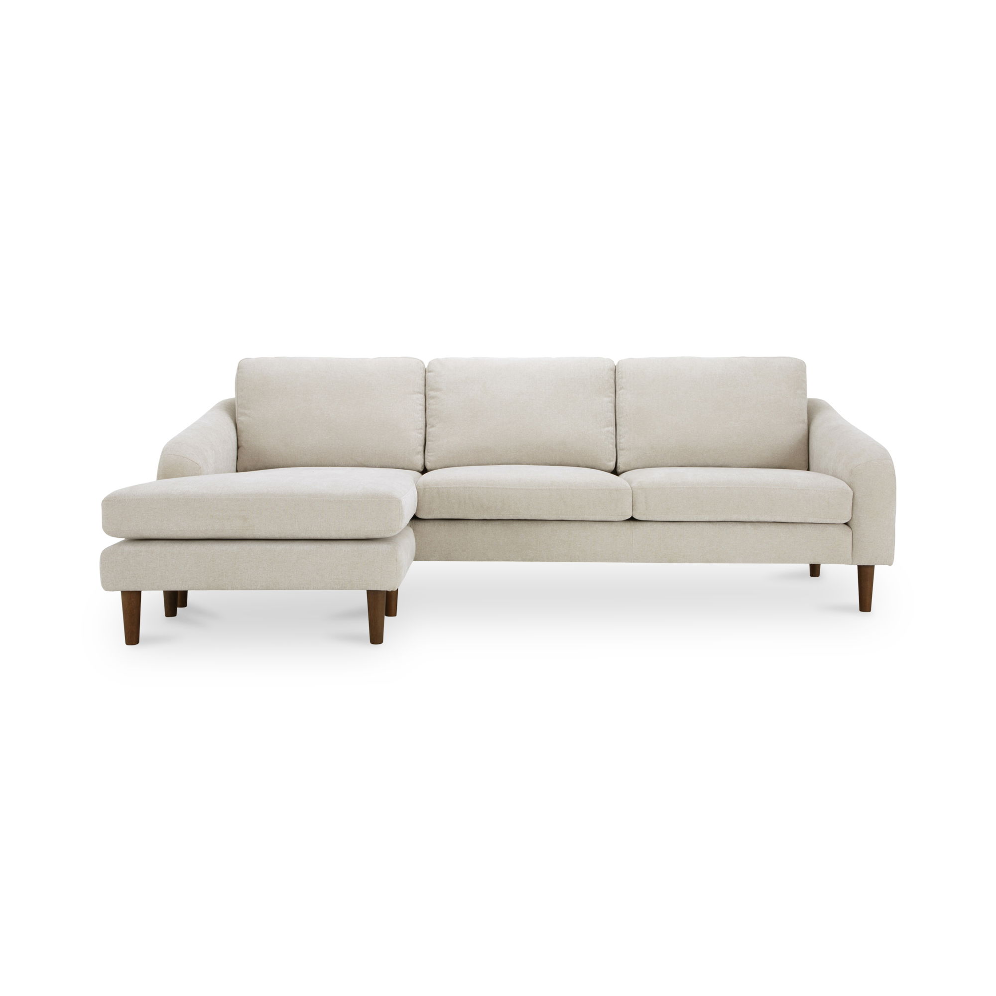 Quinn Sectional Oatmeal, Sectional Sofa by Moe's Home, 98" width x 33.5" height x 59.2" depth View 1