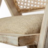 Tabitha Cane Back Dining Arm Chair | Polyester with Blonde Wooden, Dining Chair by Mercana, 23" length x 23" width x 30" height thumbnail 8
