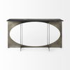 Reinhold IV Black Marble Top Iron Console Table thumbnail 2