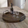 Reine Round Wooden Tray, Decorative Tray by Uttermost, 23.5" width x 4.25" height x 23.5" depth thumbnail 2