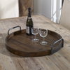 Reine Round Wooden Tray, Decorative Tray by Uttermost, 23.5" width x 4.25" height x 23.5" depth thumbnail 2