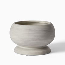 Online Designer Combined Living/Dining Alana Ceramic Tabletop Planter, Medium, Washed White