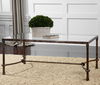 Warring Iron Coffee Table, Furniture by Uttermost, 48" width x 20" height x 28" depth thumbnail 2