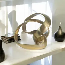 Online Designer Living Room Modern Aluminum Abstract Interwoven Decorative Sculpture