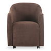 Drava Rolling Dining Chair Dark Brown, by Moe's Home, 26" width x 32.5" height x 26" depth thumbnail 1