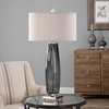 Vilminore Gray Glass Table Lamp, by Uttermost, 1'5" width x 2'9.25" height x 1'5" depth thumbnail 2