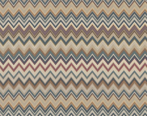 Happy Zigzag Green & Brown Wallpaper