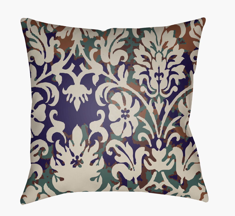 Moody Damask Accent Pillow, Decorative Pillow by Surya, 20" length x 20" width