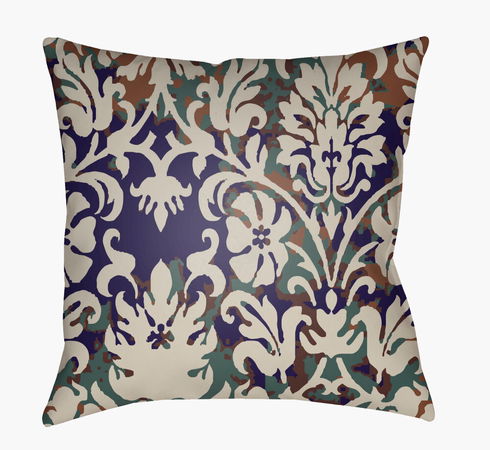 Moody Damask Accent Pillow