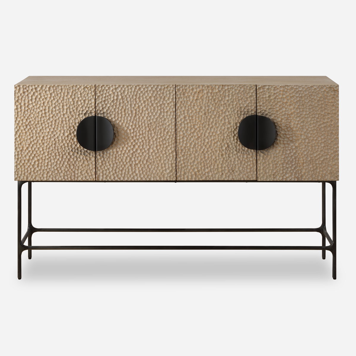 Lunar 4 Door Elm Wood Cabinet, Cabinets & Chest by Uttermost, 53.7" width x 33.4" height x 15" depth View 1
