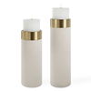 Wessex White Pillar Candleholders Set Of 2 thumbnail 0
