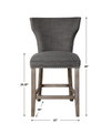 Arnaud Charcoal Counter Stool, Counter & Bar Stool by Uttermost, 23" width x 39" height x 26" depth thumbnail 3