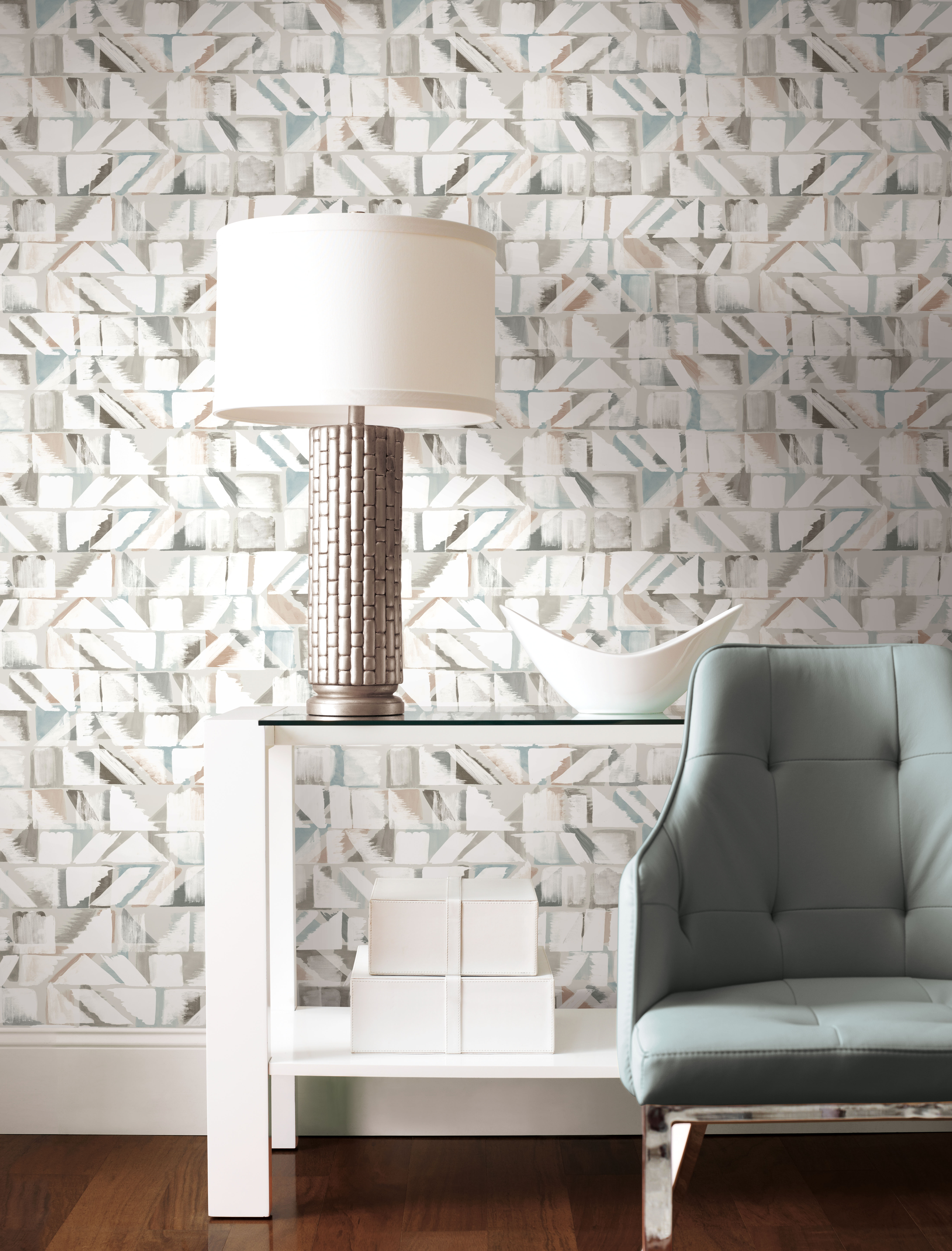 Refraction Brown & Beige Peel & Stick Wallpaper large image 