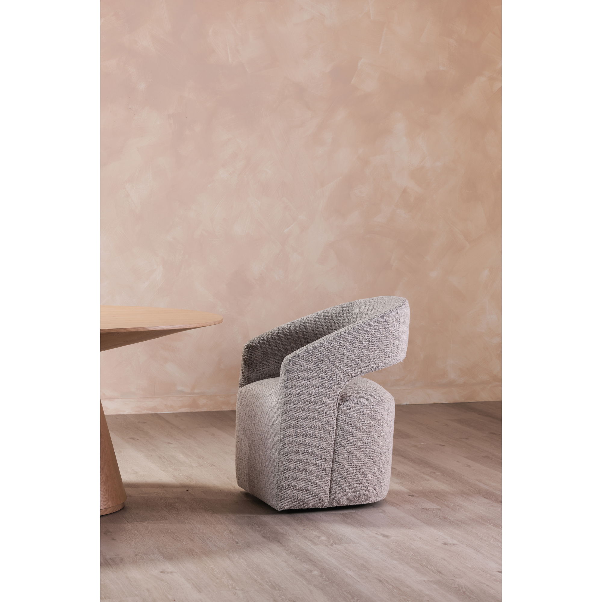 Barrow Rolling Dining Chair Grey Storm large image 
