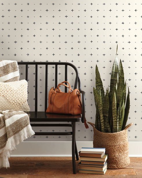 Cross Stitch Black Wallpaper