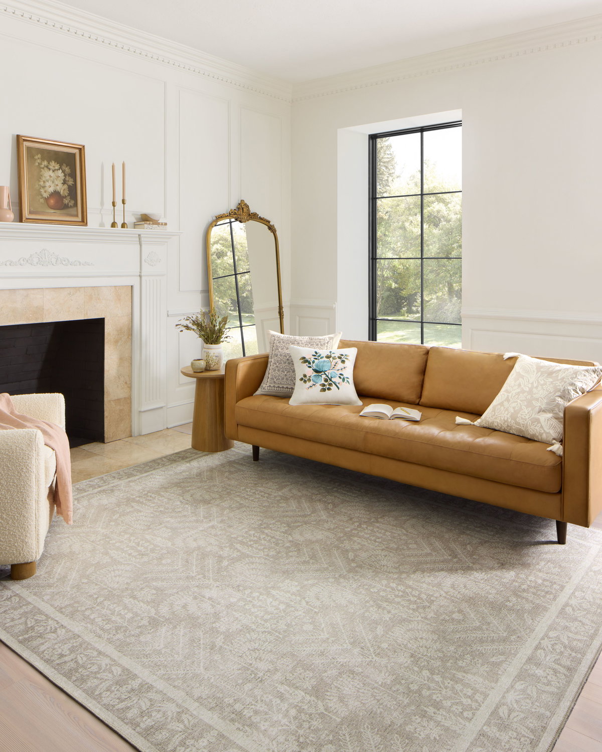 Rifle Paper Co. x Loloi Maison Rug, 5' length x 5' width View 2
