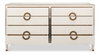 Gabriella Chest Of Drawers  Osprey White, by Sarreid, 1'10" length x 6'4" width x 3'4" height thumbnail 4