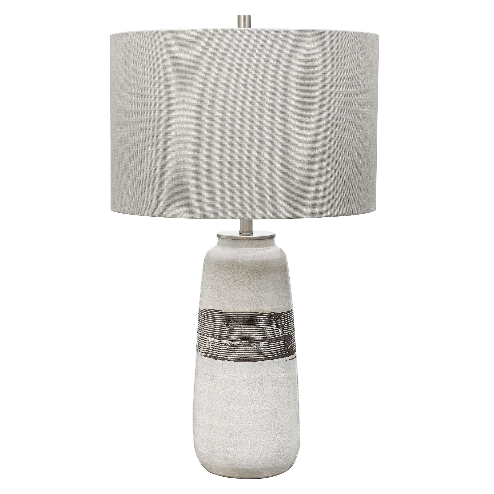 Comanche White Crackle Table Lamp large image 