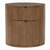 Theo Two Drawer Nightstand Brown, by Moe's Home, 19" width x 18.5" height x 19" depth thumbnail 1