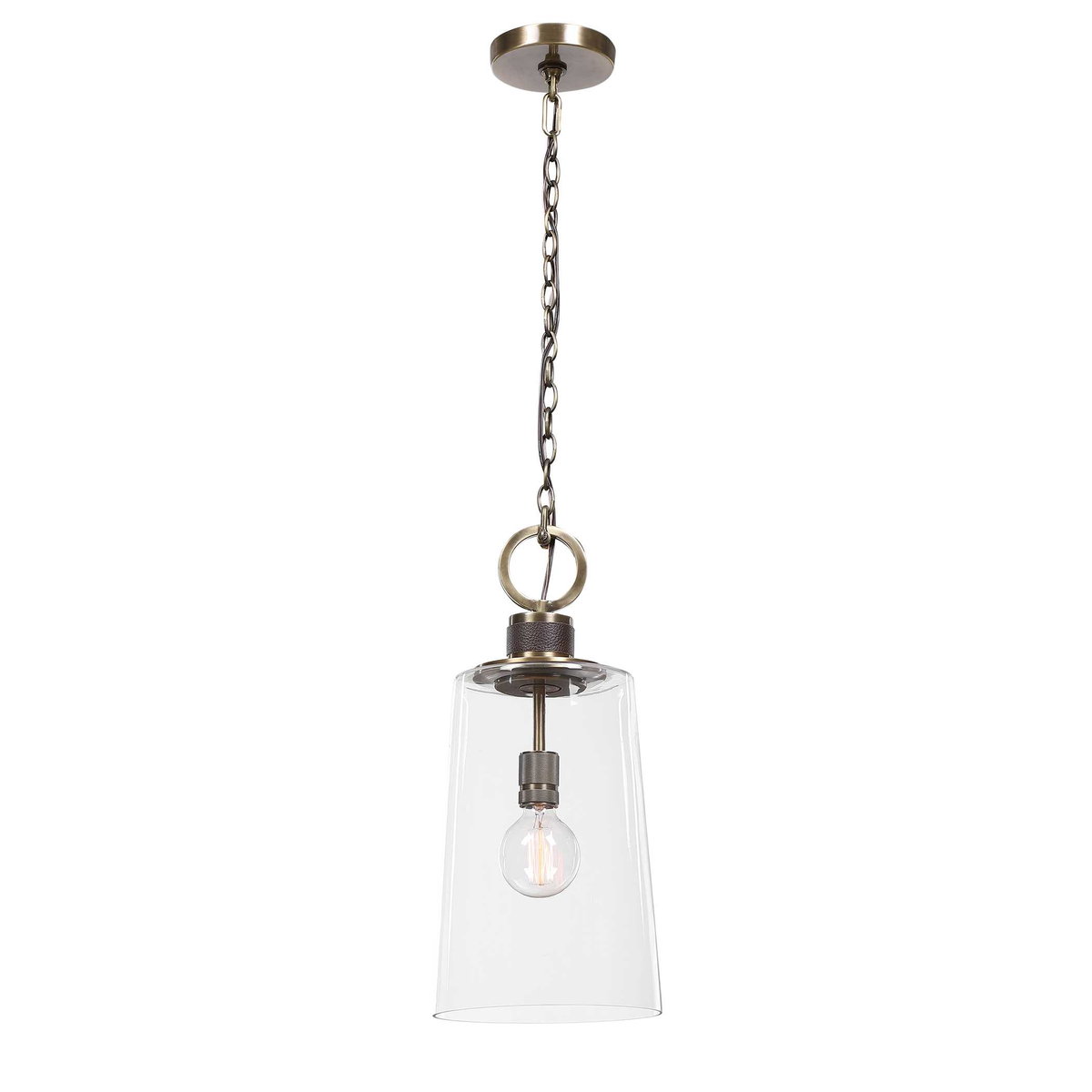 Rosston 1 Light Mini Pendant, by Uttermost, 10" width x 1'10" height x 10" diameter x 10" depth View 6