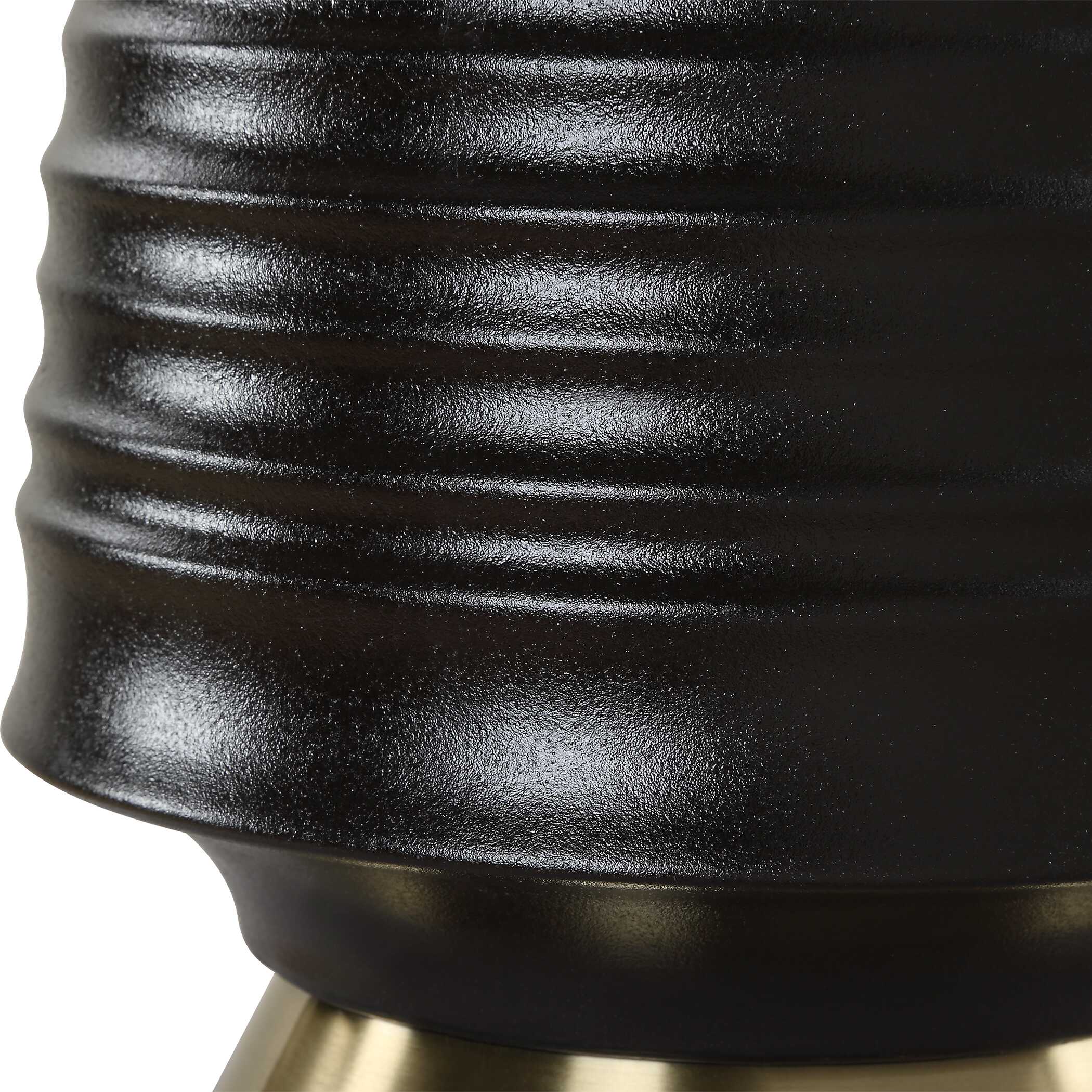 Foster Black Glaze Table Lamp large image 