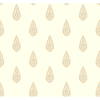 Luxury Teardrop Off White & Gold Metallic Wallpaper, by York Wall, 27' length x 2'3" width x 0.02" depth thumbnail