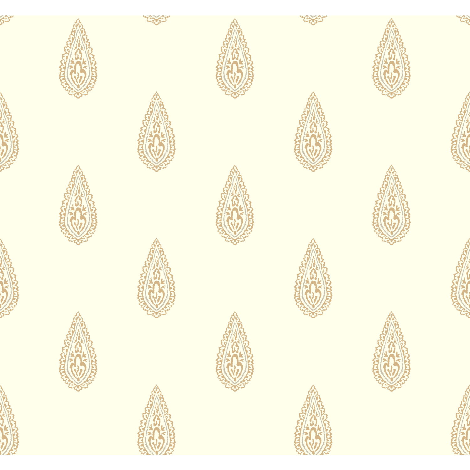 Luxury Teardrop Off White & Gold Metallic Wallpaper large image 
