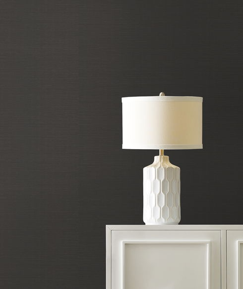Maguey Sisal Black Wallpaper