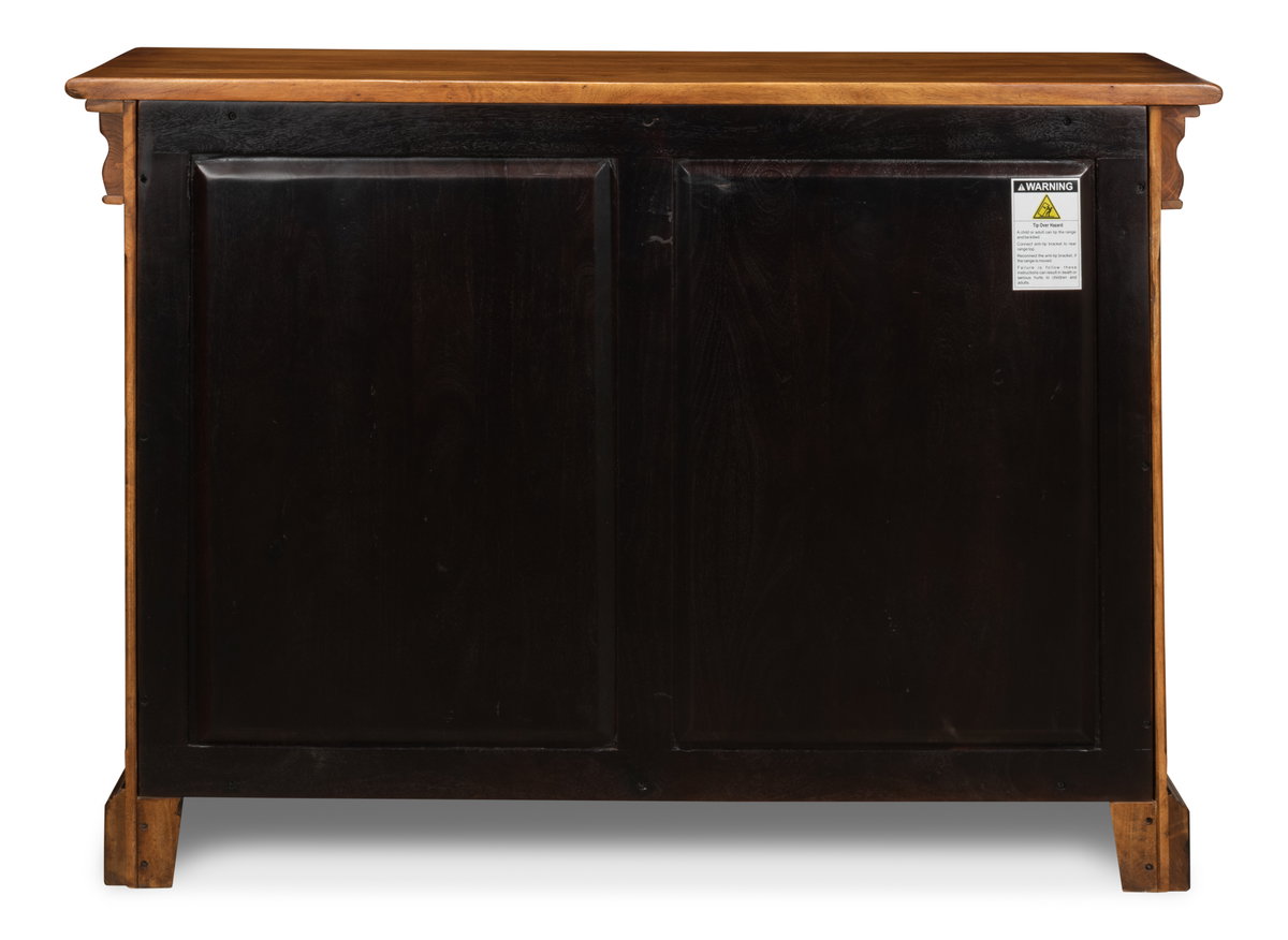 Charterhouse Cabinet  Fruitwood, by Sarreid, 1'6" length x 4'6" width x 3'2" height View 2