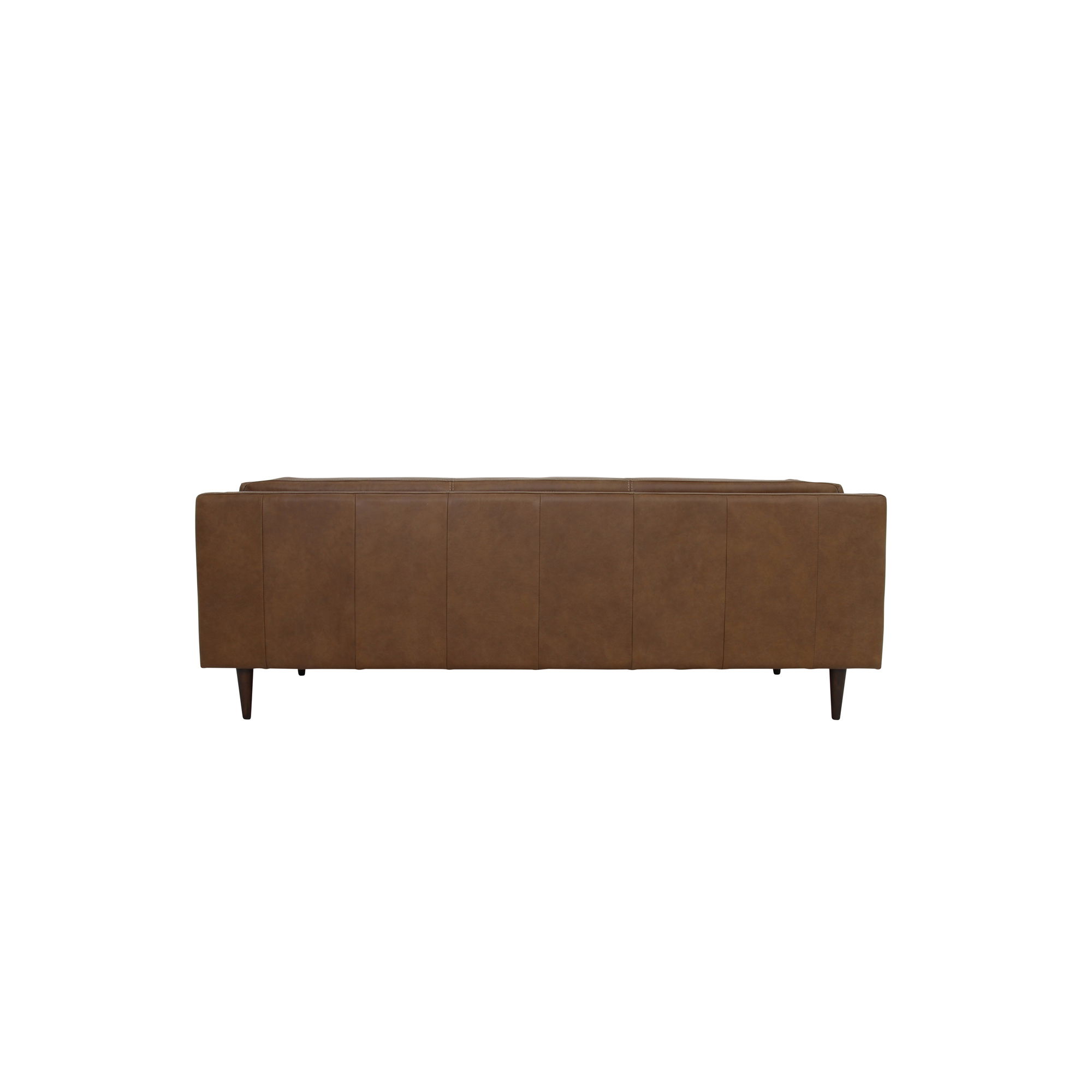Woods Sofa Brown Leather, Sofas & Sectional by Moe's Home, 86" width x 29.9" height x 37" depth View 4