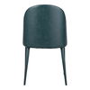 Burton Dining Chair Dark Teal Vegan Leather - Set Of Two, by Moe's Home, 18.5" width x 32.5" height x 22.5" depth thumbnail 7