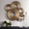 Ahmet Gold Rings Wall Decor, Art by Uttermost, 35.5" width x 29" height x 2.62" depth thumbnail 2