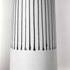 Kira I Small White Pinstripe Ceramic Vase, by Mercana, 4.92" length x 4.92" width x 17.72" height thumbnail 7