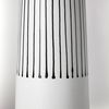 Kira I Small White Pinstripe Ceramic Vase, by Mercana, 4.92" length x 4.92" width x 17.72" height thumbnail 7